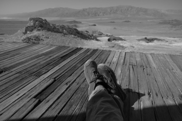 Looking out over the desert in Death Valley