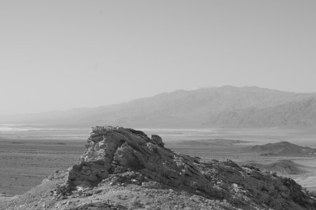 A view across the desert landscape in Death Valley